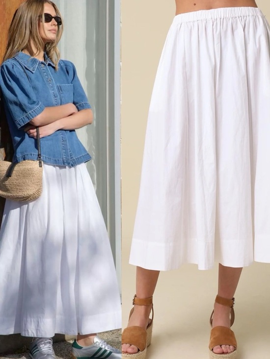 Trendy boutique Dresses & Skirts - White Poplin Skirt